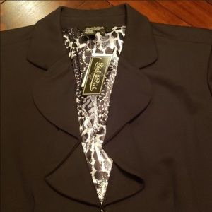 Peck & Peck ruffle collar blazer NWT